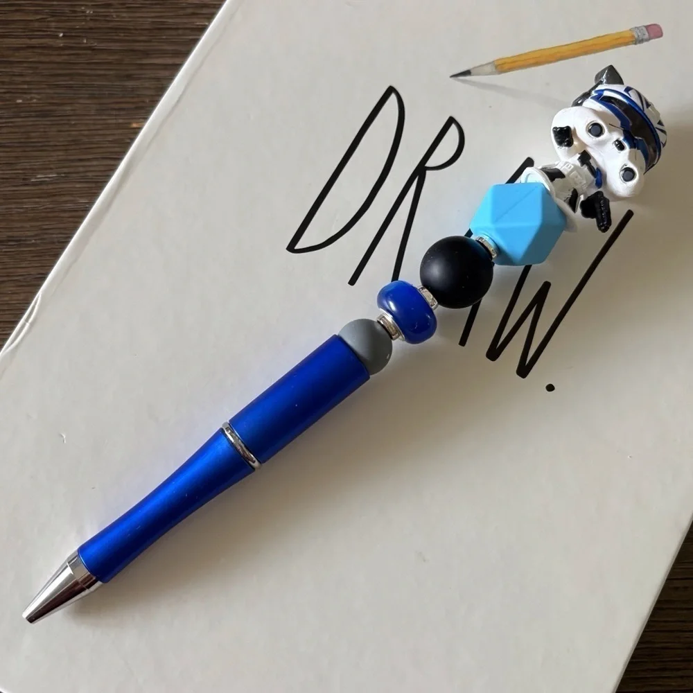Disney Doorables: Star Wars: Clone Captain Rex handmade beaded pen